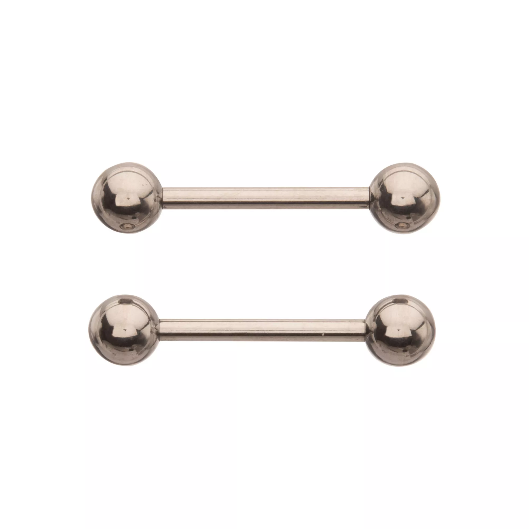 Basic Silver-Plated ASTM F-136 Titanium Nipple Barbells - 14 Gauge at Spencer's