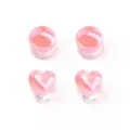 Multi-Pack Pink Oil Slick Heart Plugs - 2 Pair at Spencer's