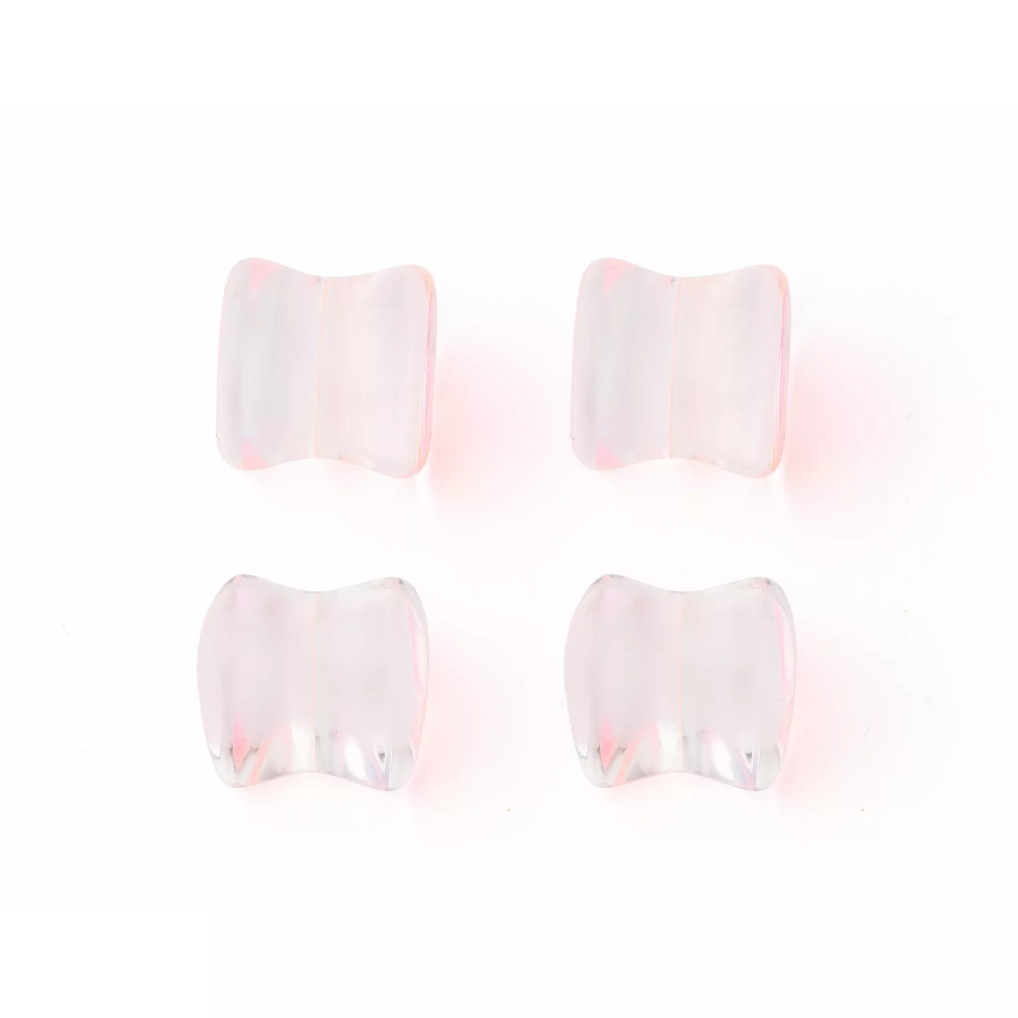 Multi-Pack Pink Oil Slick Heart Glass Plugs - 2 Pairs at Spencer's