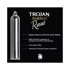 Trojan Bare Skin Raw Condoms - 10 Pack at Spencer's