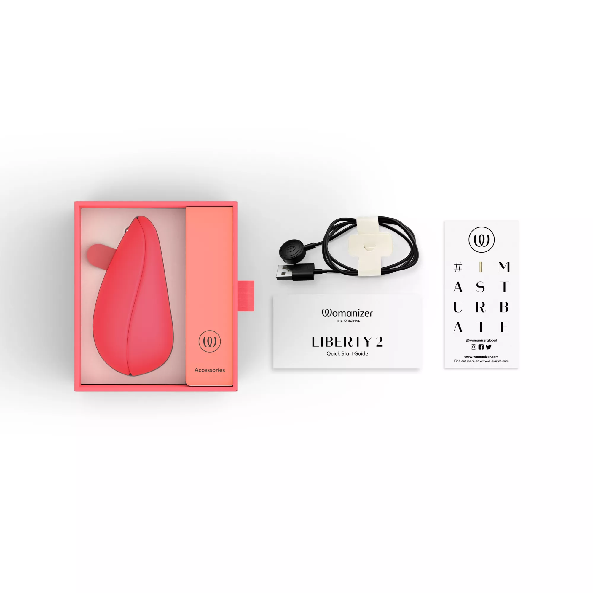 Womanizer Vibrant Rose Liberty 2 Vibrator at Spencer's