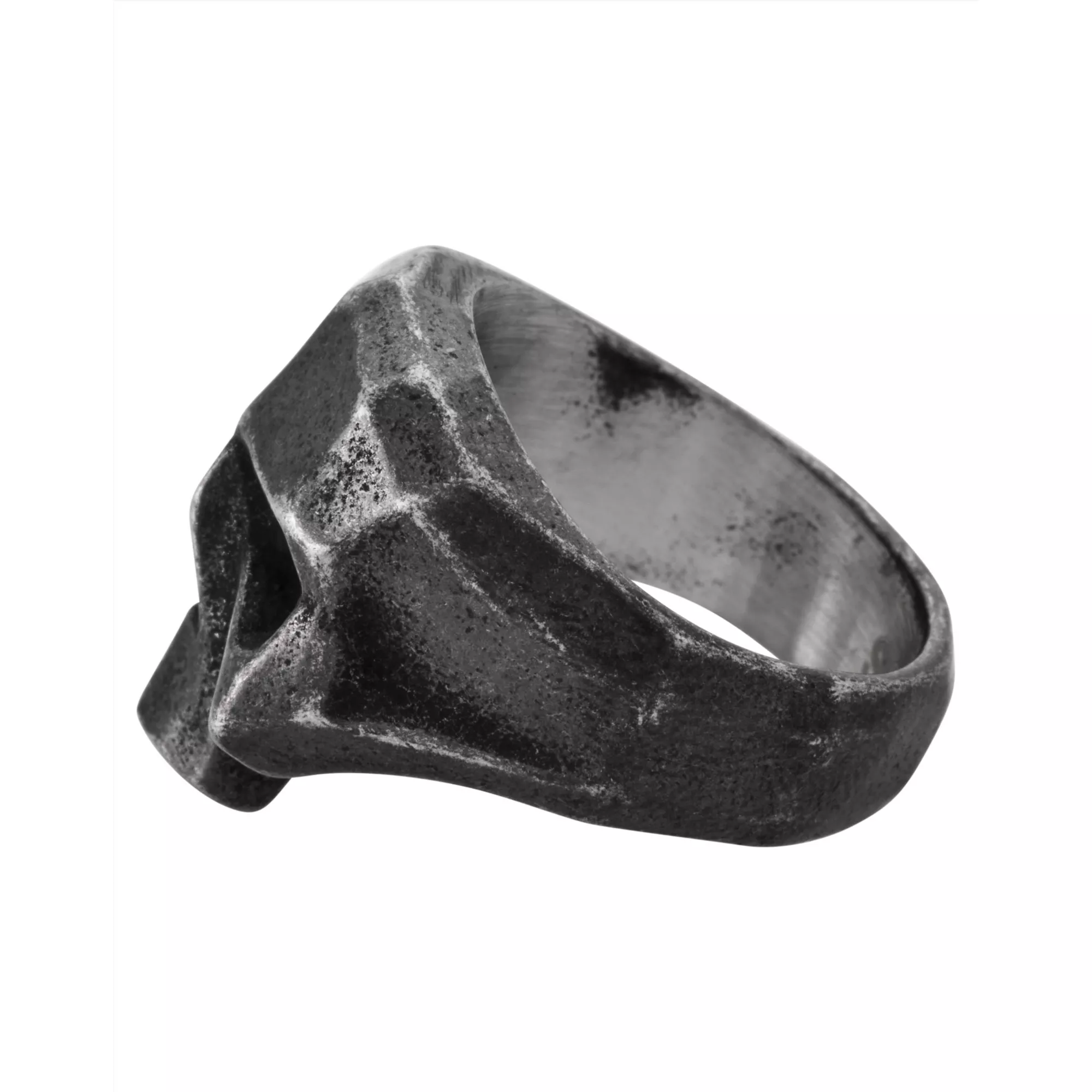 Half Skull Head 3D Ring