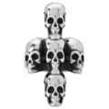 Skull Head Cross Ring at Spencer's