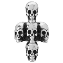 Skull Head Cross Ring at Spencer's