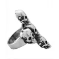 Skull Head Cross Ring at Spencer's