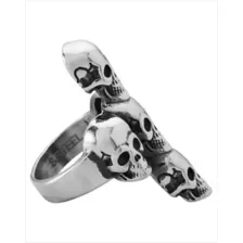 Skull Head Cross Ring at Spencer's