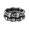 2 Row Skull Head Ring at Spencer's