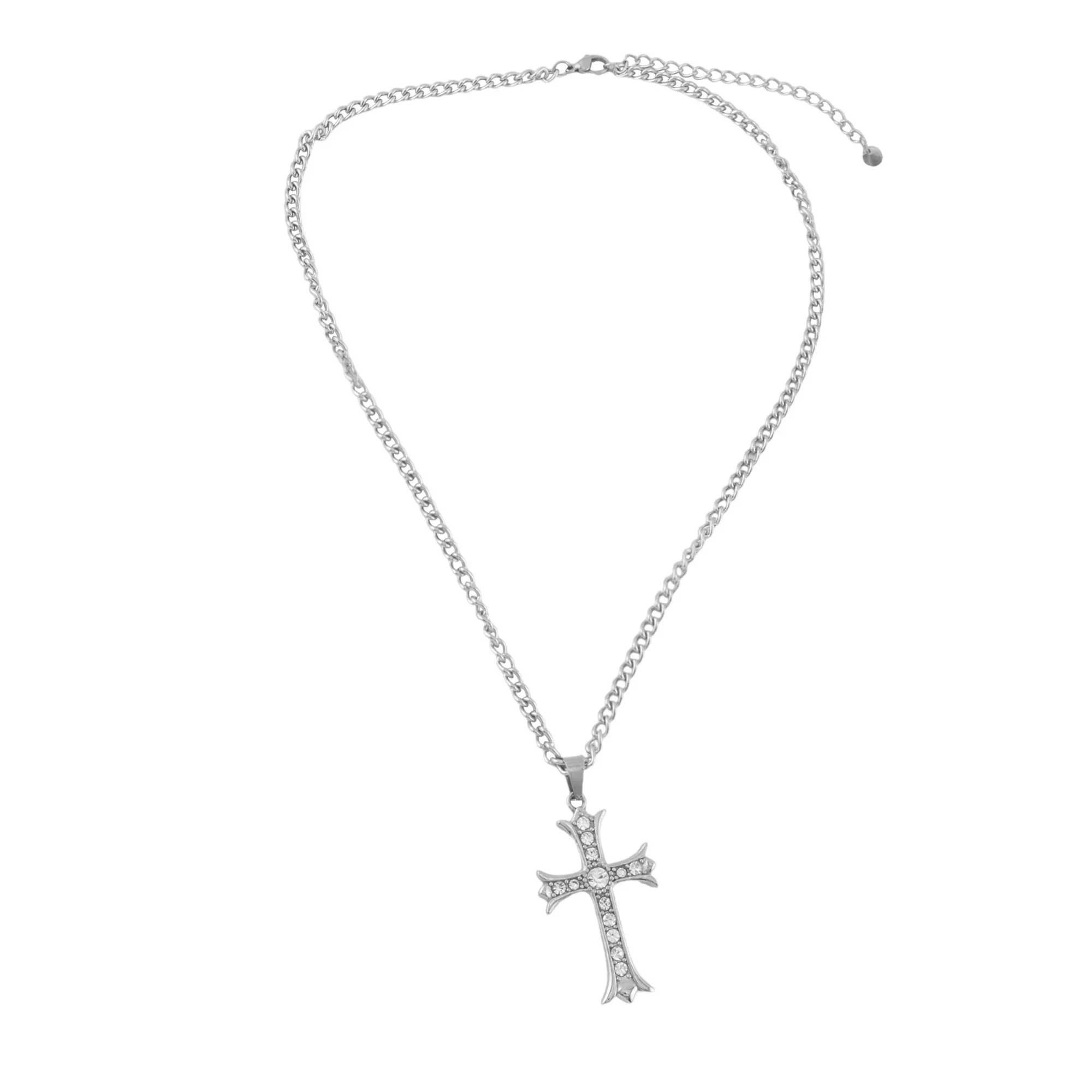 CZ Cross Necklace at Spencer's