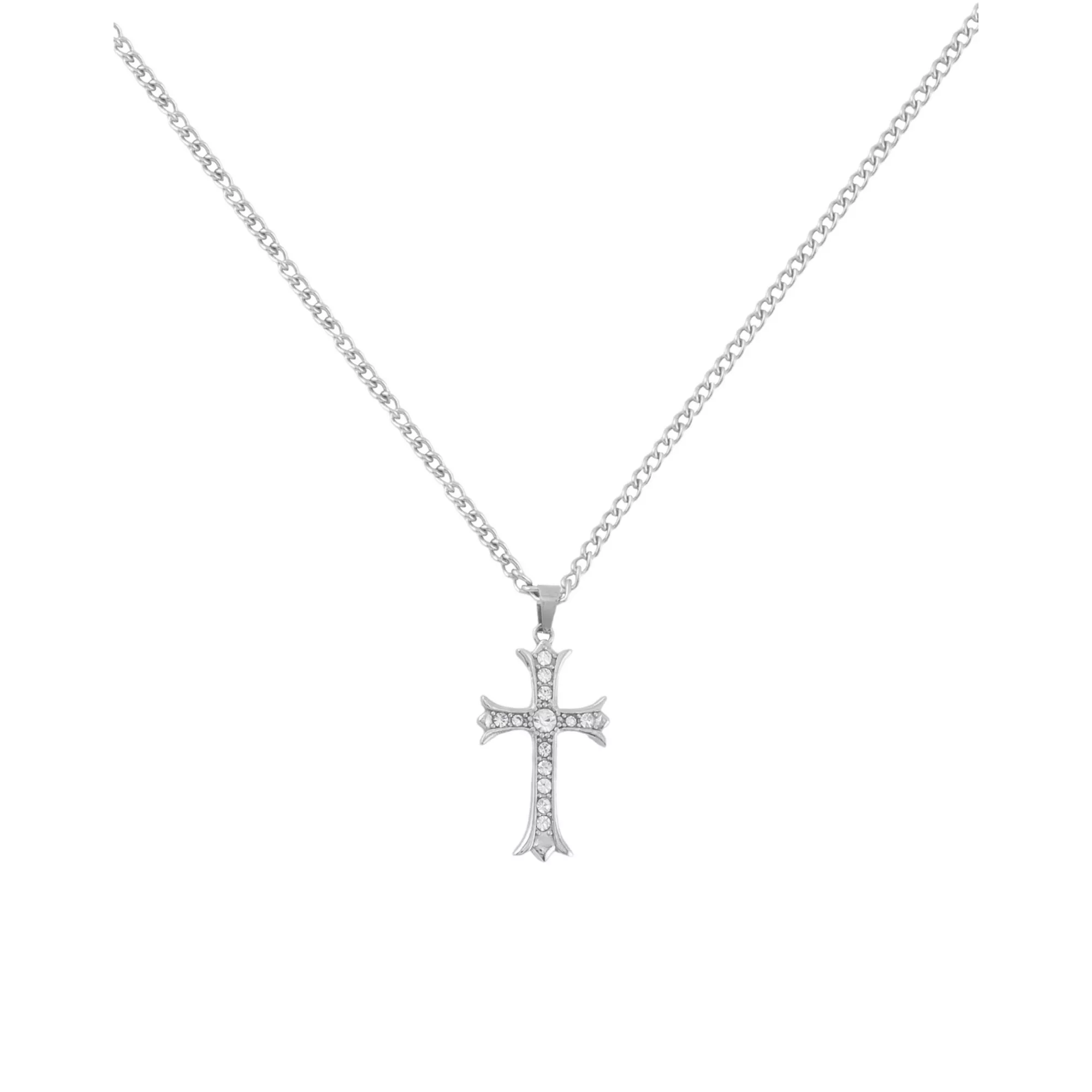 CZ Cross Necklace at Spencer's