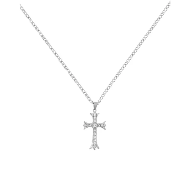 CZ Cross Necklace at Spencer's