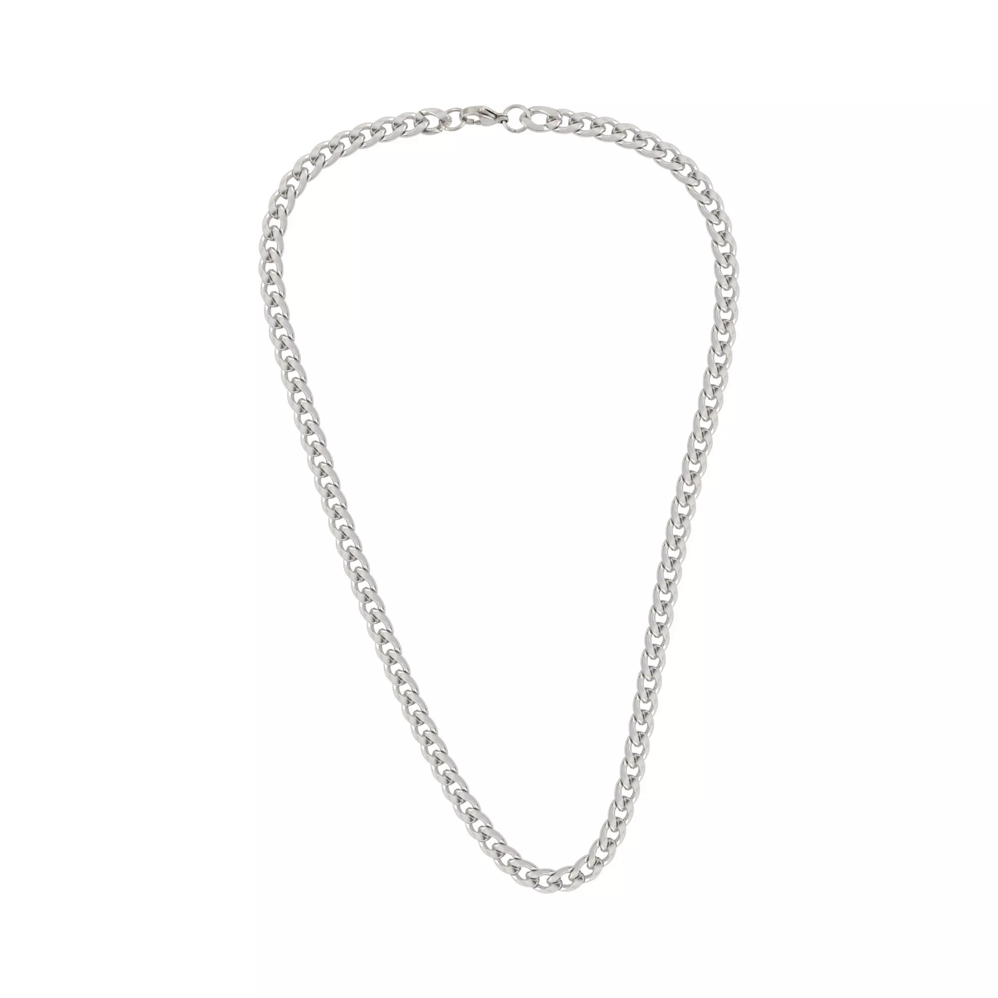 Thick Silvertone Cuban Curb Chain Necklace at Spencer's
