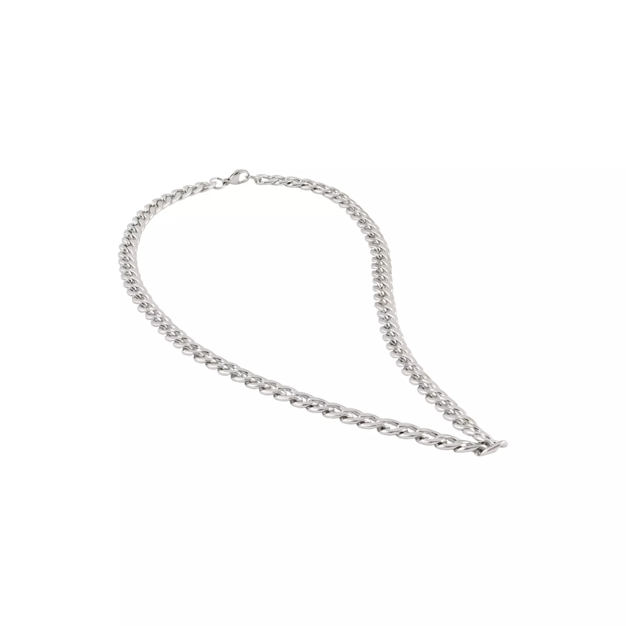 Thick Silvertone Cuban Curb Chain Necklace at Spencer's