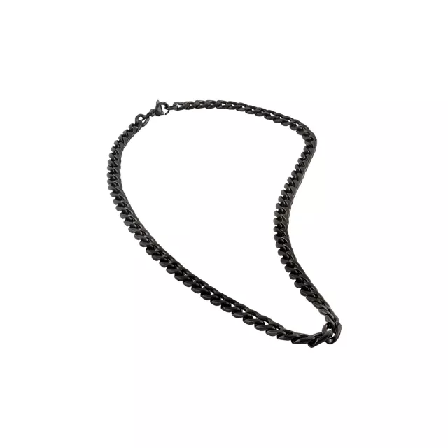 Thick Black Cuban Curb Chain Necklace at Spencer's