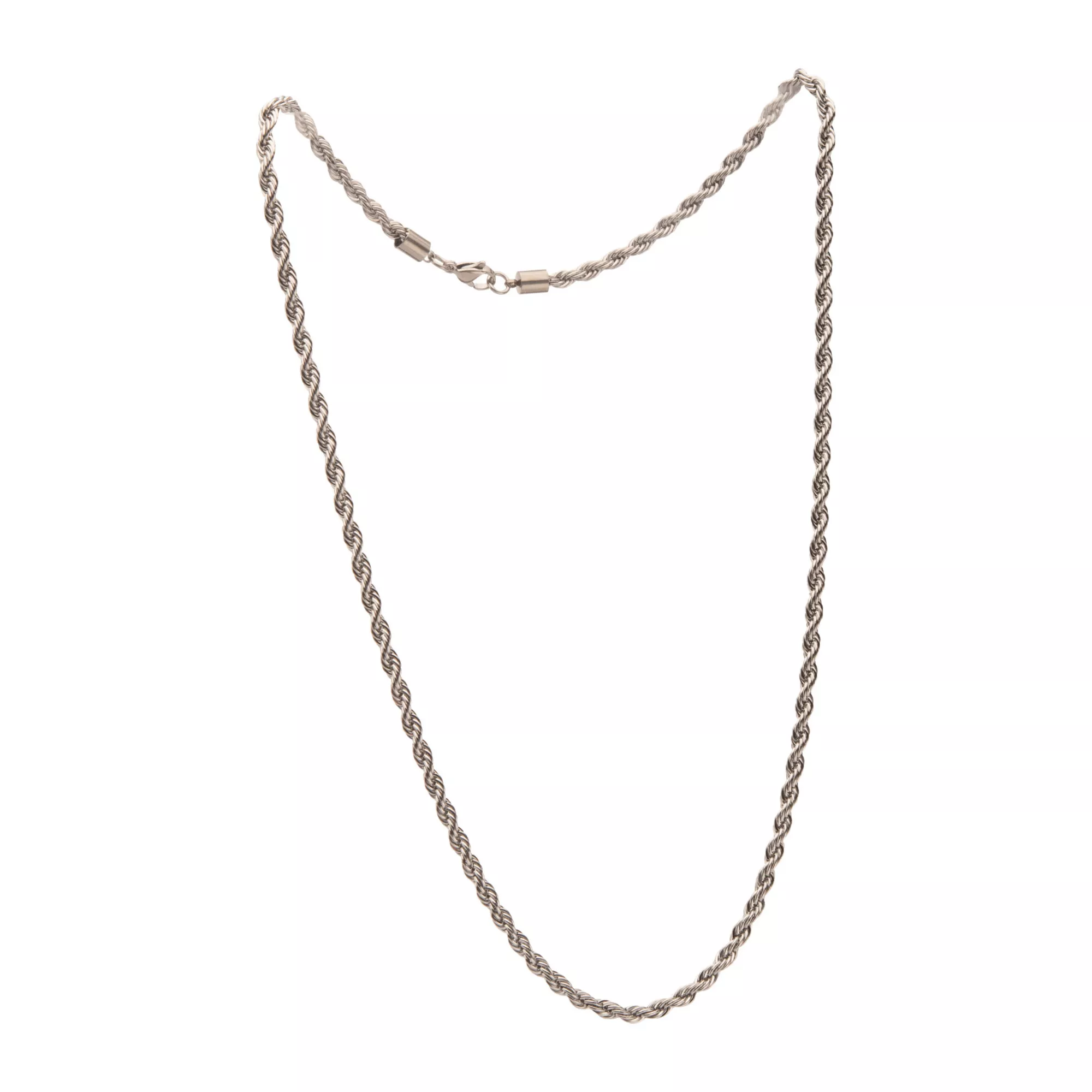 Silver Rope Chain Necklace