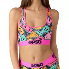 PSD Trippy Smiley Face Sports Bra at Spencer's