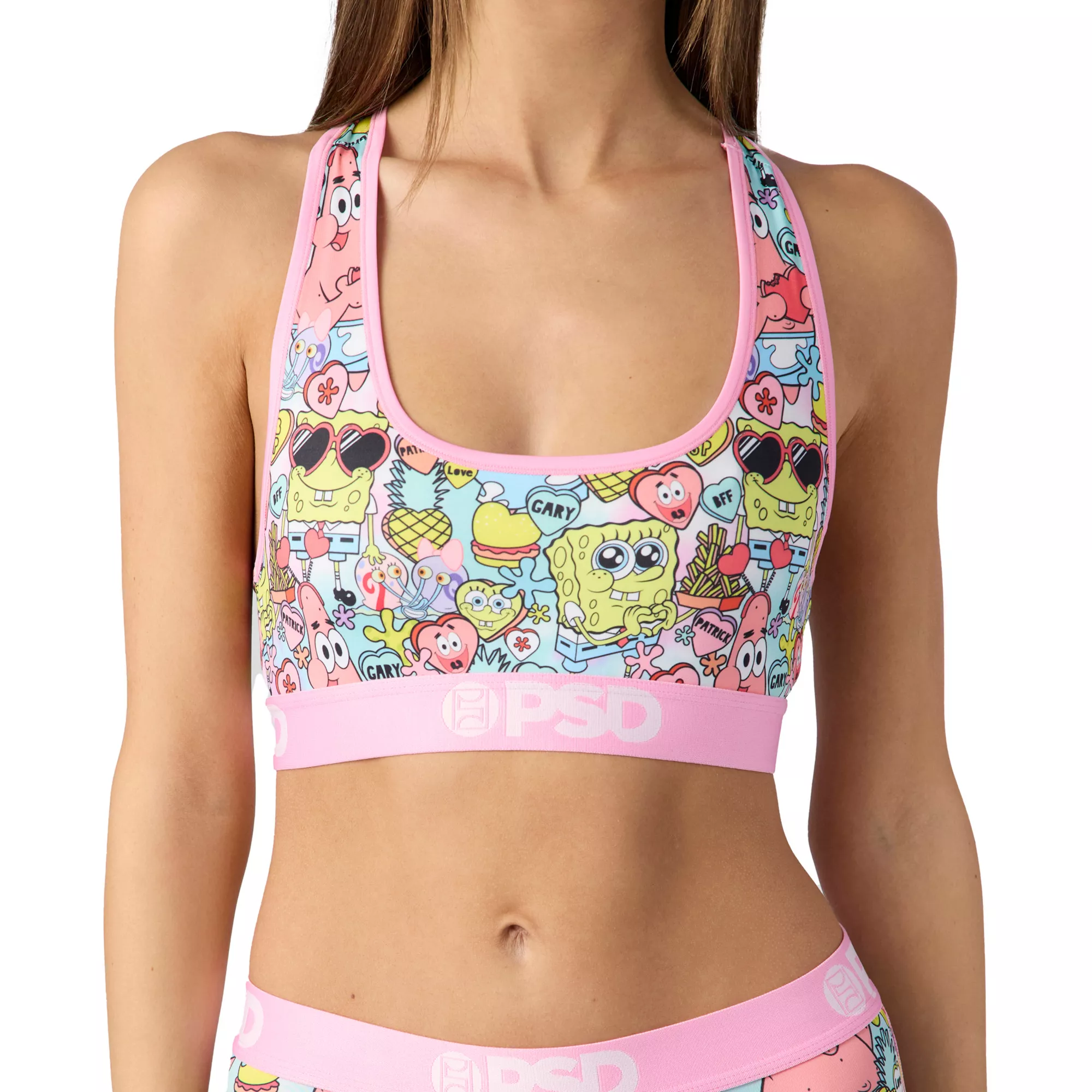 PSD SpongeBob SquarePants Heart Sports Bra at Spencer's