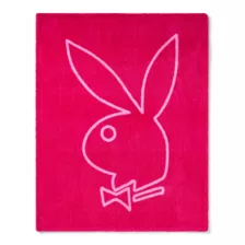 Playboy Pink Check Reversible Fleece Blanket at Spencer's