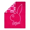 Playboy Pink Check Reversible Fleece Blanket at Spencer's