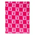 Playboy Pink Check Reversible Fleece Blanket at Spencer's