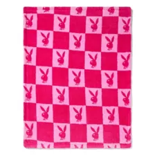 Playboy Pink Check Reversible Fleece Blanket at Spencer's