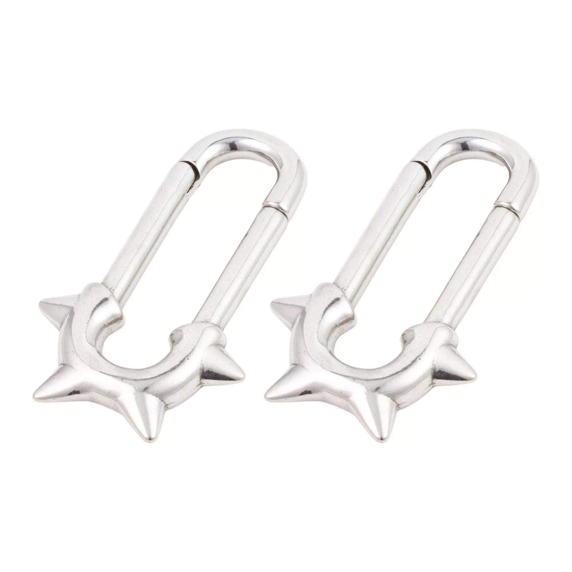 Spiked Safety Pin Earrings - 4 Gauge at Spencer's
