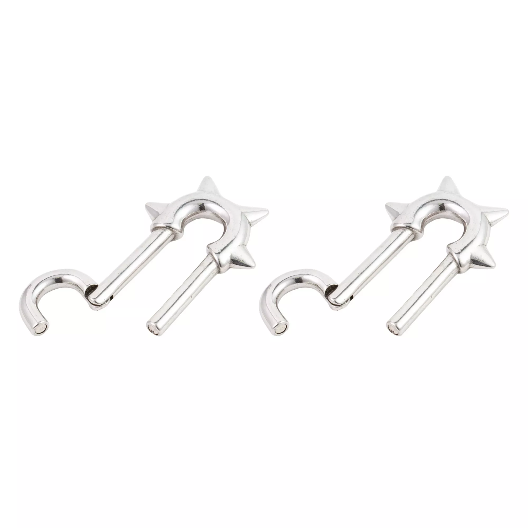 Spiked Safety Pin Earrings - 4 Gauge at Spencer's