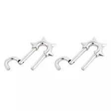 Spiked Safety Pin Earrings - 4 Gauge at Spencer's