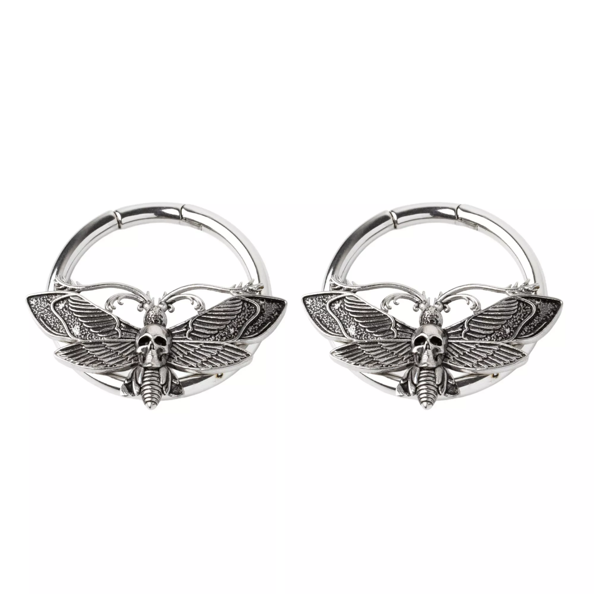 Death Moth O-Ring Tunnels - 4 Gauge