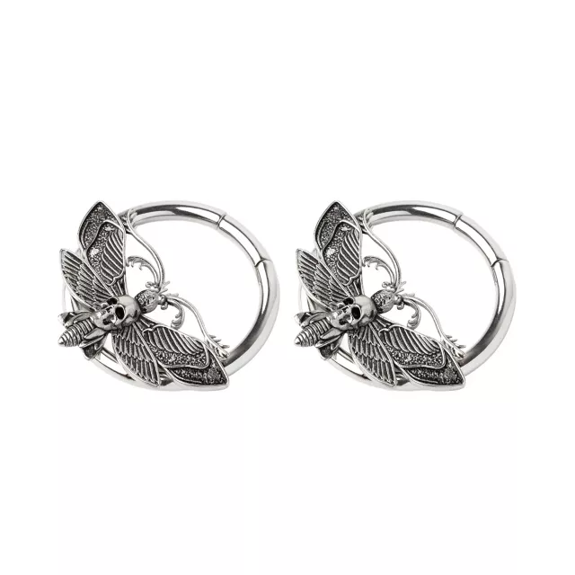 Death Moth O-Ring Tunnels - 4 Gauge at Spencer's