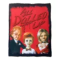 Chucky All Dolled Up Reversible Fleece Blanket at Spencer's