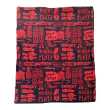 Chucky All Dolled Up Reversible Fleece Blanket at Spencer's