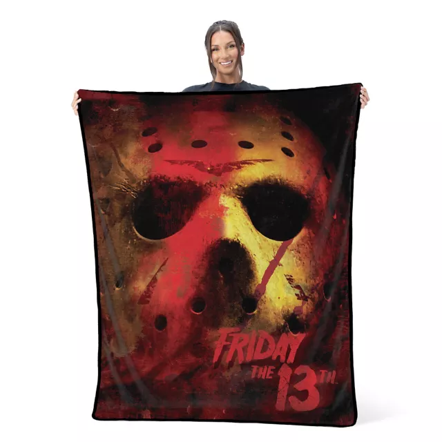 Red Jason Voorhees Fleece Blanket - Friday the 13th at Spencer's
