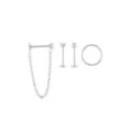 Multi-Pack Pink CZ Heart Labret Rings and Hoop 4 Pack - 18 Gauge at Spencer's