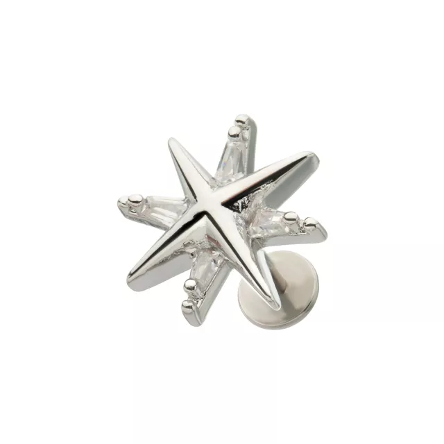 Silver Star Cartilage Stud - 18 Gauge at Spencer's