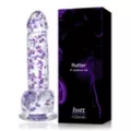 Flutter Butterfly Glitter Clear Dildo with Balls - Hott Love Extreme at Spencer's
