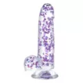 Flutter Butterfly Glitter Clear Dildo with Balls - Hott Love Extreme at Spencer's