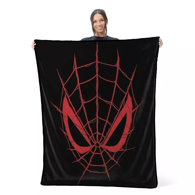 Spider-Man Web Head Fleece Blanket at Spencer's
