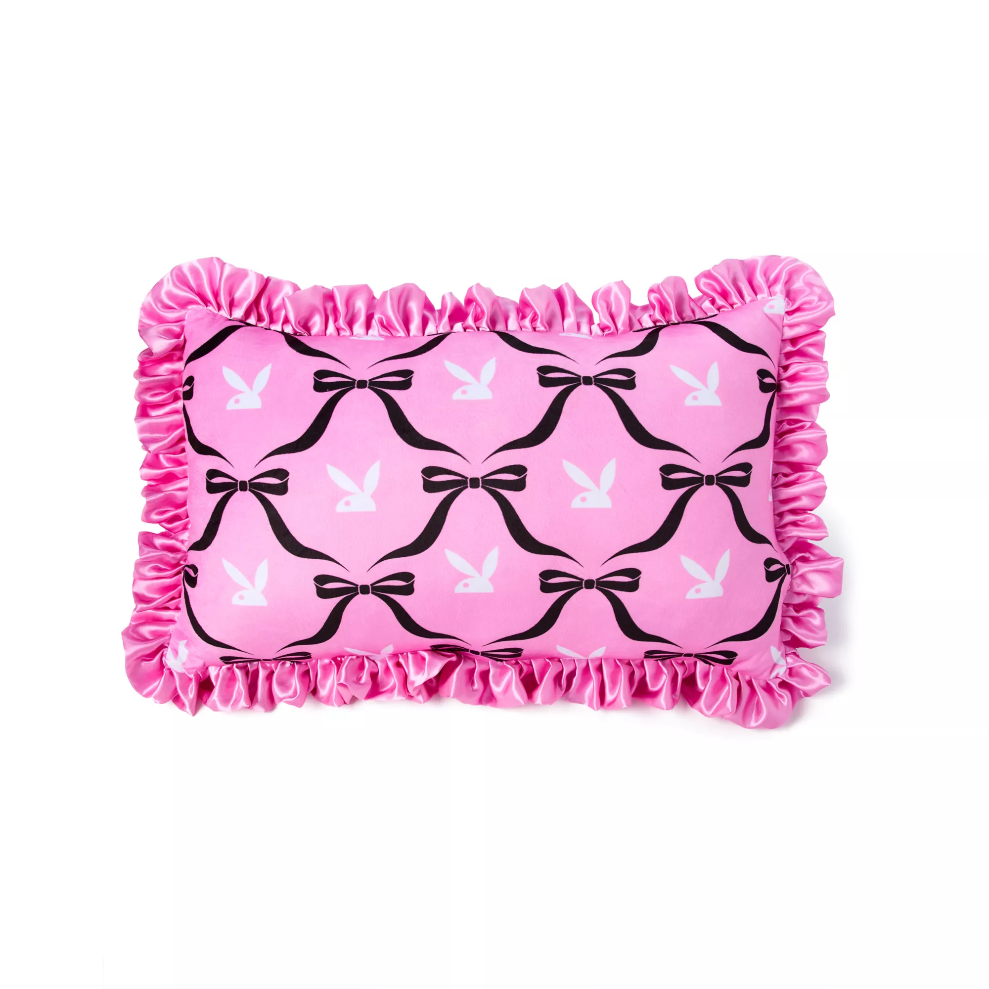 Pink Playboy Coquette Rabbit Head Pillow