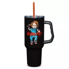Chucky Wanna Play Tumbler with Straw - 40 oz. at Spencer's