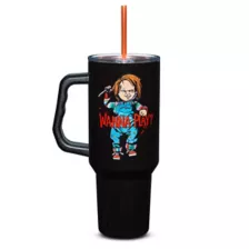 Chucky Wanna Play Tumbler with Straw - 40 oz. at Spencer's