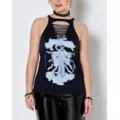 Sleep Token Slit Tank Top at Spencer's
