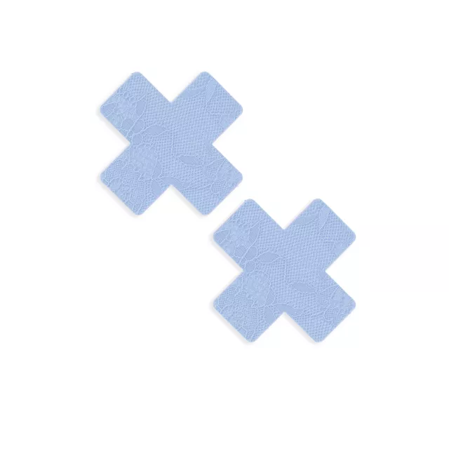 Blue Lace X Nipple Pasties at Spencer's