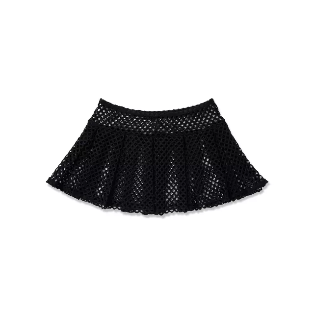 Black Fishnet Mini Skirt at Spencer's