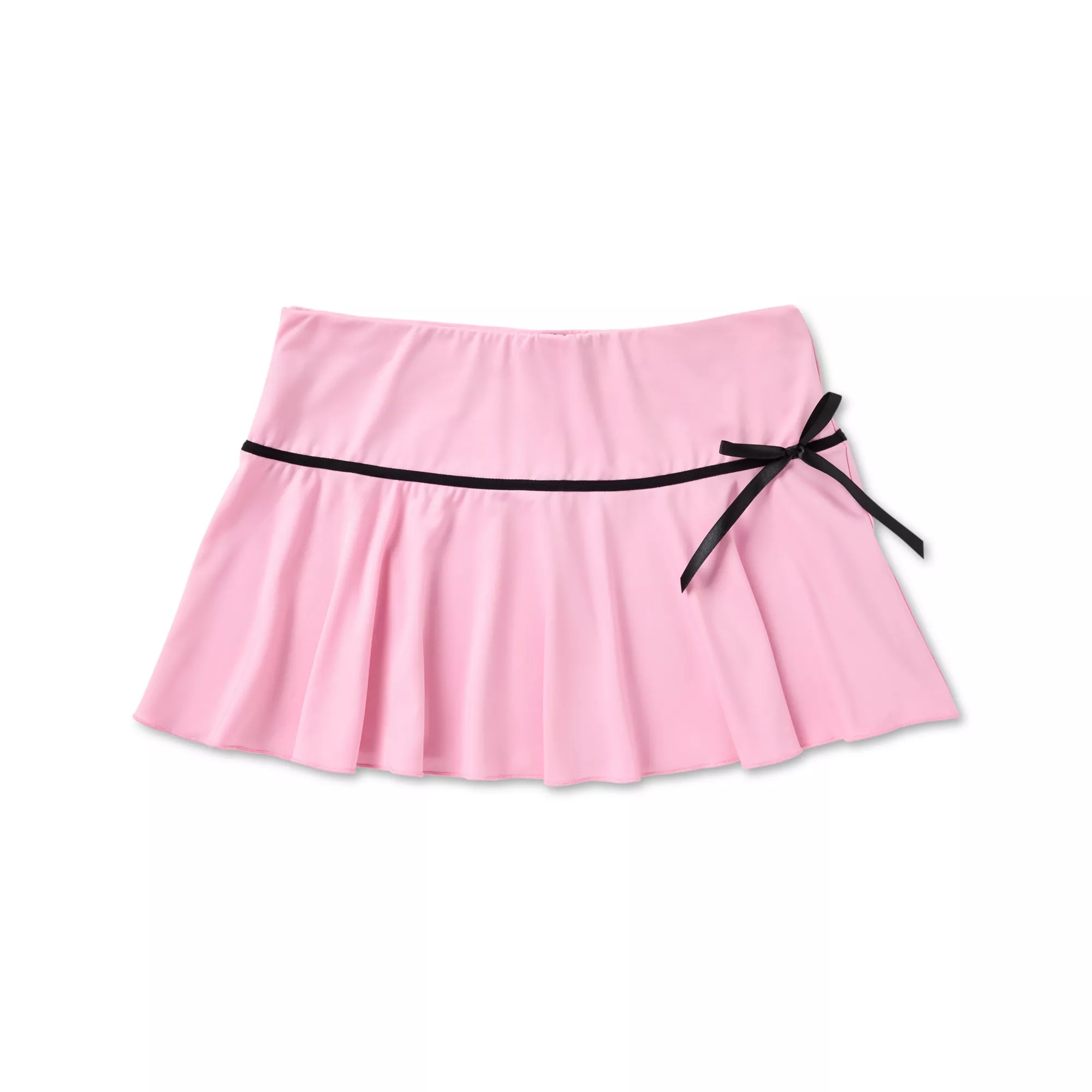 Pink and Black Bow Mini Skirt at Spencer's