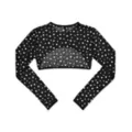 Black and Silver Star Shrug Top at Spencer's
