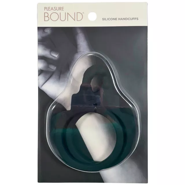 Black Silicone Handcuffs - Pleasure Bound at Spencer's