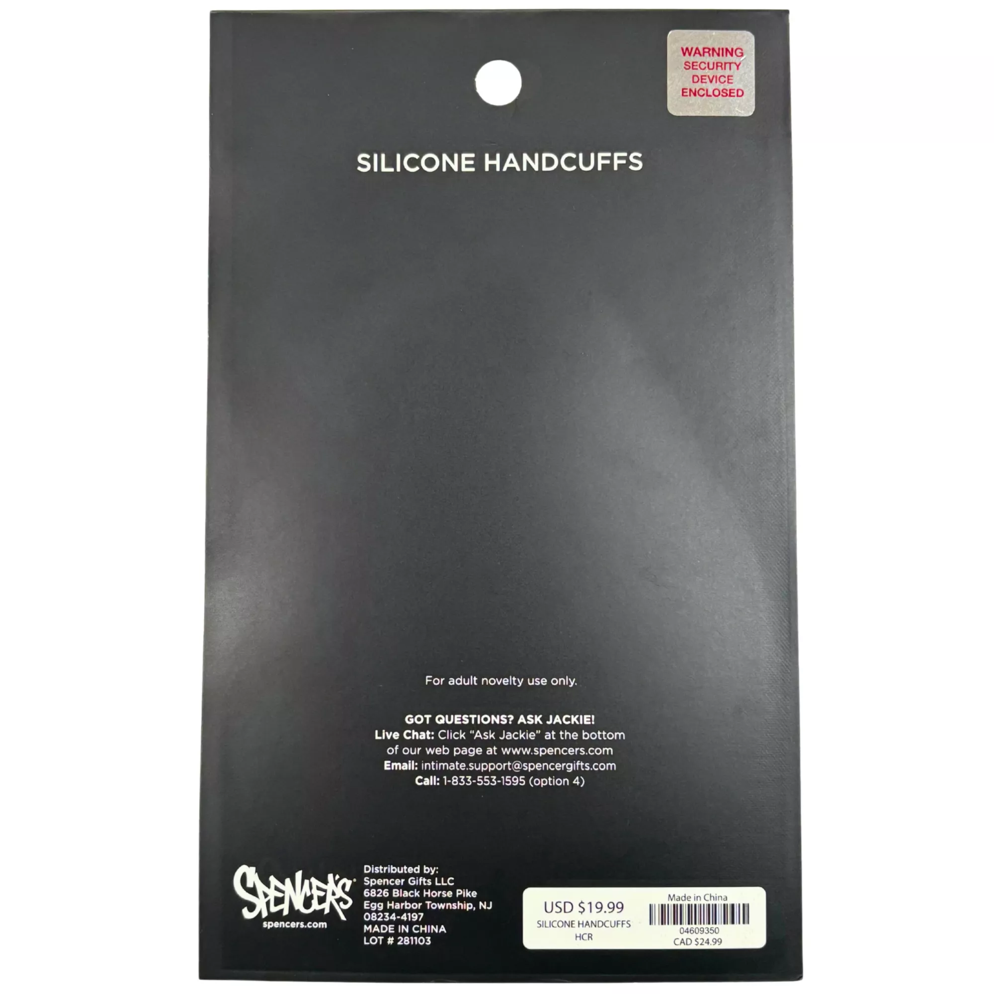 Black Silicone Handcuffs - Pleasure Bound at Spencer's