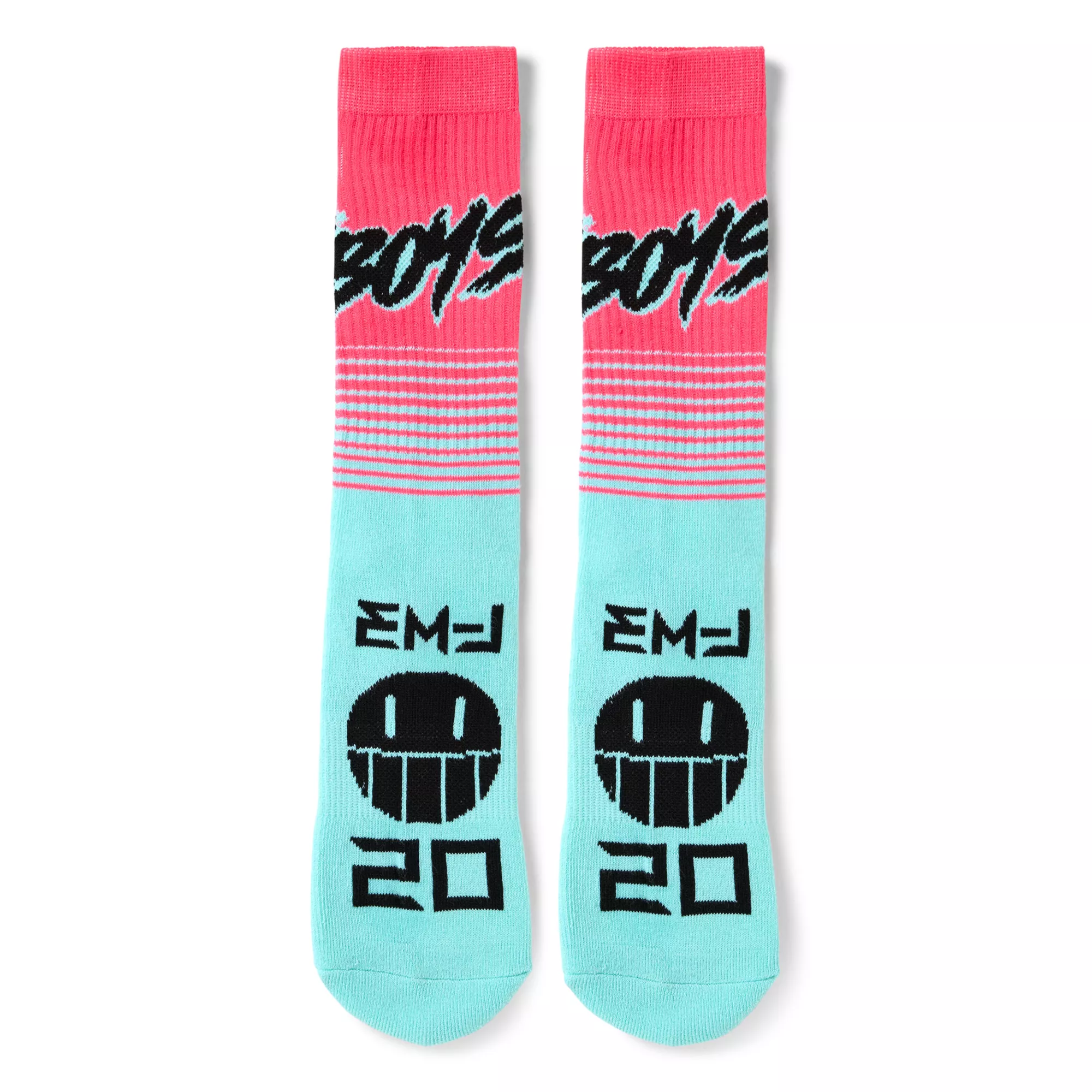 The Boys Neon Ombre Racing Crew Socks