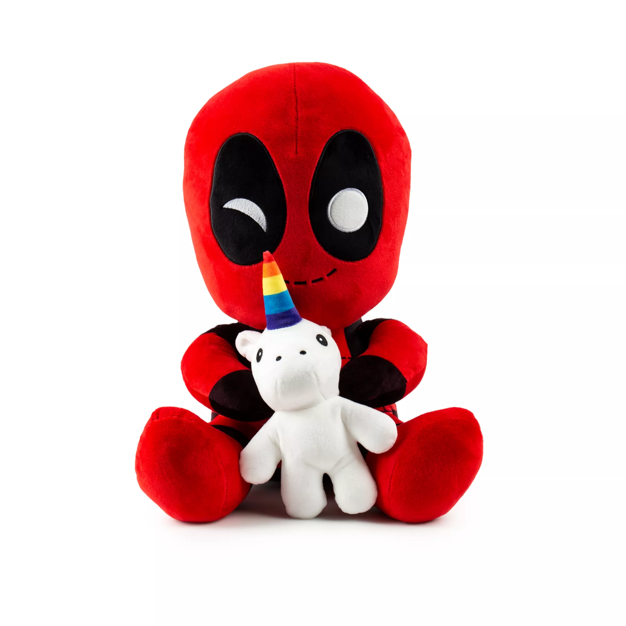 Deadpool Riding a Unicorn HugMe Shake Action Plush at Spencer's
