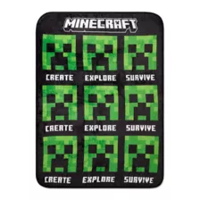 Minecraft Create Explore Survive Fleece Blanket at Spencer's